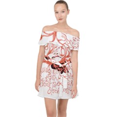 Off Shoulder Chiffon Dress 