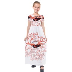 Kids  Short Sleeve Maxi Dress 
