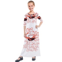 Kids  Quarter Sleeve Maxi Dress 