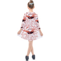 Kids  Quarter Sleeve Shirt Dress 