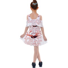 Kids  Shoulder Cutout Chiffon Dress 