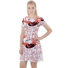 Cap Sleeve Velour Dress  