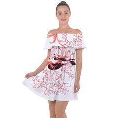 Off Shoulder Velour Dress 