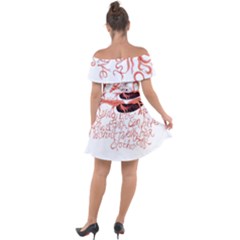 Off Shoulder Velour Dress 