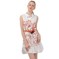 Sleeveless Shirt Dress 