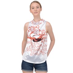 High Neck Satin Top 