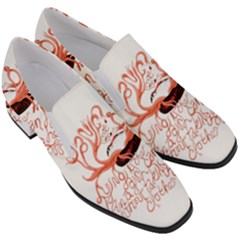 Women Slip On Heel Loafers 