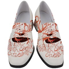 Women s Chunky Heel Loafers 