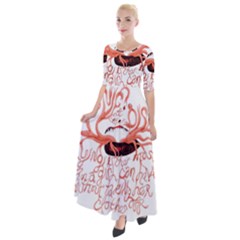 Half Sleeves Maxi Dress 