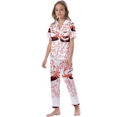 Kids  Satin Short Sleeve Pajamas Set 