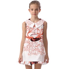 Kids  Pilgrim Collar Ruffle Hem Dress 