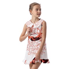 Kids  Pilgrim Collar Ruffle Hem Dress 