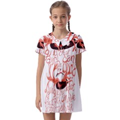 Kids  Asymmetric Collar Dress 