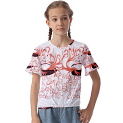 Kids  Cuff Sleeve Scrunch Bottom T-Shirt 