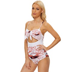 Knot Front One-Piece Swimsuit 
