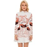 Panic At The Disco - Lying Is The Most Fun A Girl Have Without Taking Her Clothes Long Sleeve Velour Longline Dress