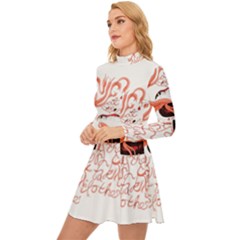 Long Sleeve Velour Longline Dress 