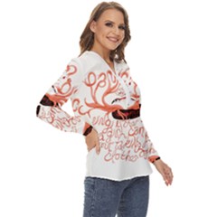 Zip Up Long Sleeve Blouse 