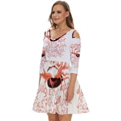 Shoulder Cut Out Zip Up Dress 