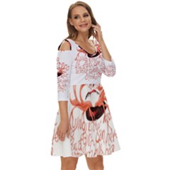 Shoulder Cut Out Zip Up Dress 