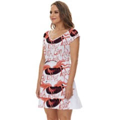 Short Sleeve Tiered Mini Dress 