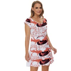 Short Sleeve Tiered Mini Dress 