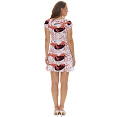 Short Sleeve Tiered Mini Dress 