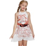 Panic At The Disco - Lying Is The Most Fun A Girl Have Without Taking Her Clothes Kids  Halter Collar Waist Tie Chiffon Dress