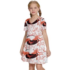 Kids  Short Sleeve Tiered Mini Dress 