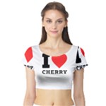 I love cherry Short Sleeve Crop Top