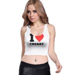 I love cherry Racer Back Crop Top