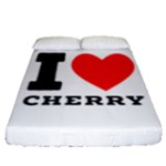 I love cherry Fitted Sheet (Queen Size)