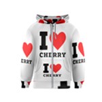 I love cherry Kids  Zipper Hoodie