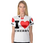 I love cherry V-Neck Sport Mesh Tee