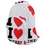 I love cherry Rounded Multi Pocket Backpack