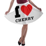 I love cherry A-line Skater Skirt