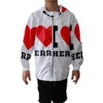 I love cherry Kids  Hooded Windbreaker