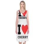 I love cherry Midi Sleeveless Dress