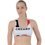 I love cherry Criss Cross Racerback Sports Bra