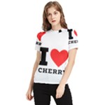 I love cherry Women s Short Sleeve Rash Guard