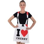 I love cherry Velvet Suspender Skater Skirt