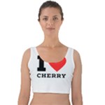 I love cherry Velvet Crop Top