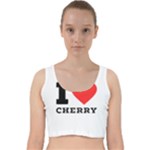 I love cherry Velvet Racer Back Crop Top