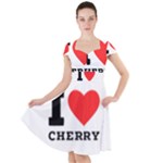 I love cherry Cap Sleeve Midi Dress