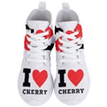 I love cherry Women s Lightweight High Top Sneakers