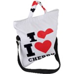 I love cherry Fold Over Handle Tote Bag