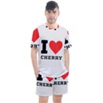 I love cherry Men s Mesh Tee and Shorts Set