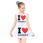 I love cherry Kids  Skater Dress Swimsuit