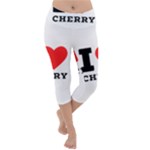 I love cherry Lightweight Velour Capri Yoga Leggings