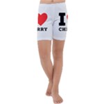 I love cherry Kids  Lightweight Velour Capri Yoga Leggings